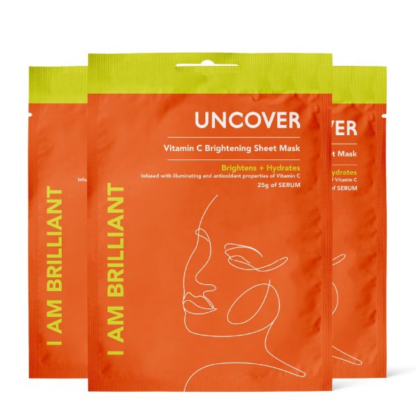 UNCOVER I AM BRILLIANT – VITAMIN C SHEET MASK (3 PIECES)