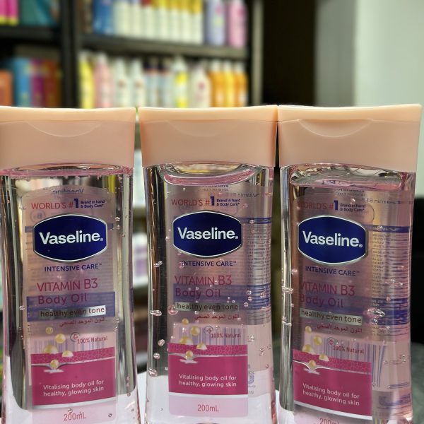 Vaseline Intensive Care Vitamin B3 Body Oil 200ml(Pink)
