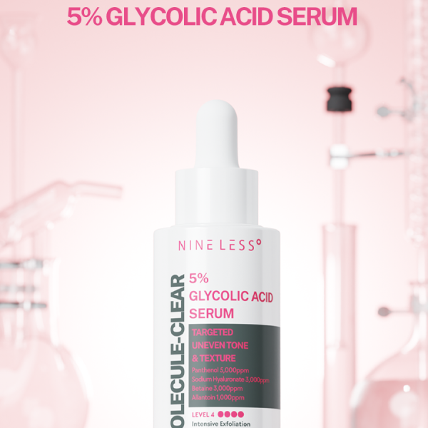 NINELESS [MOLECULE-CLEAR] 5% Glycolic Acid Serum 30ml