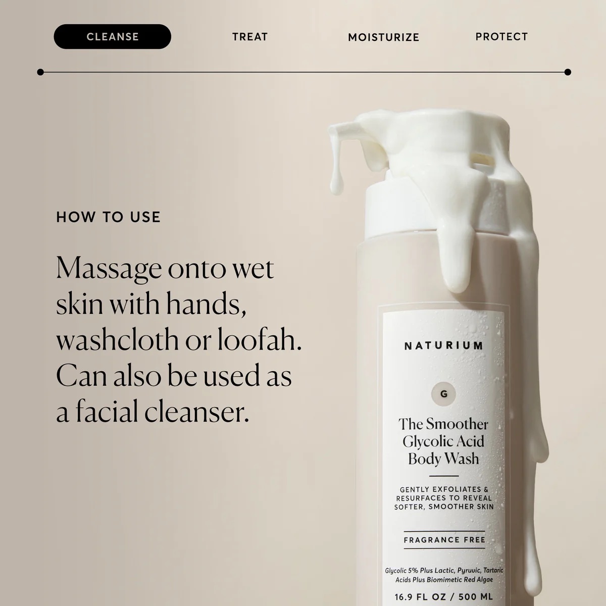 Naturium The Smoother Glycolic Acid Exfoliating Body Wash